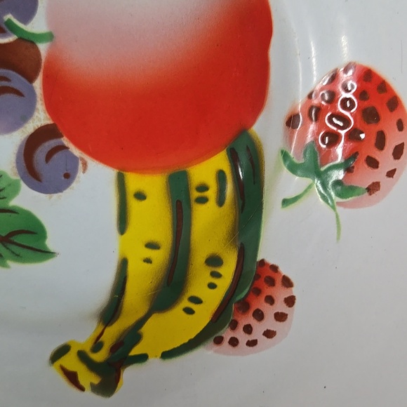 1950s Enamel Fruit Bowl Kitchen Decor Floral 50s Lucky Elephant - Picture 5 of 12
